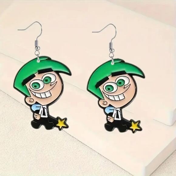 Cartoon Network Fairly OddParents Cosmos Cosplay Acrylic Dangle Earrings - Picture 1 of 3